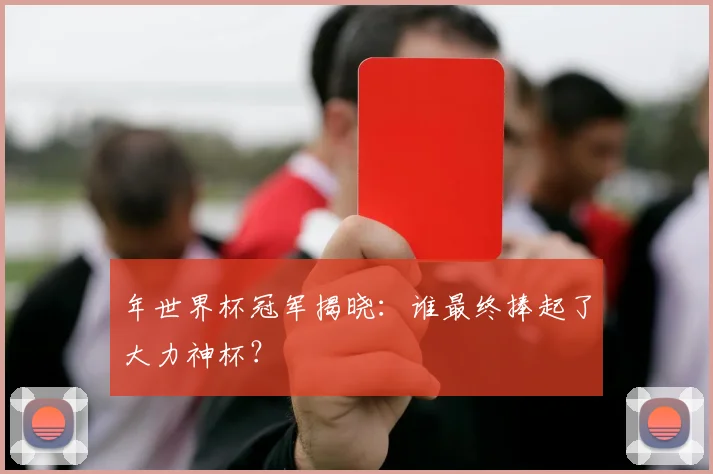 年世界杯冠军揭晓：谁最终捧起了大力神杯？